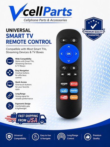 Replaced remote fit for roku - replaced,